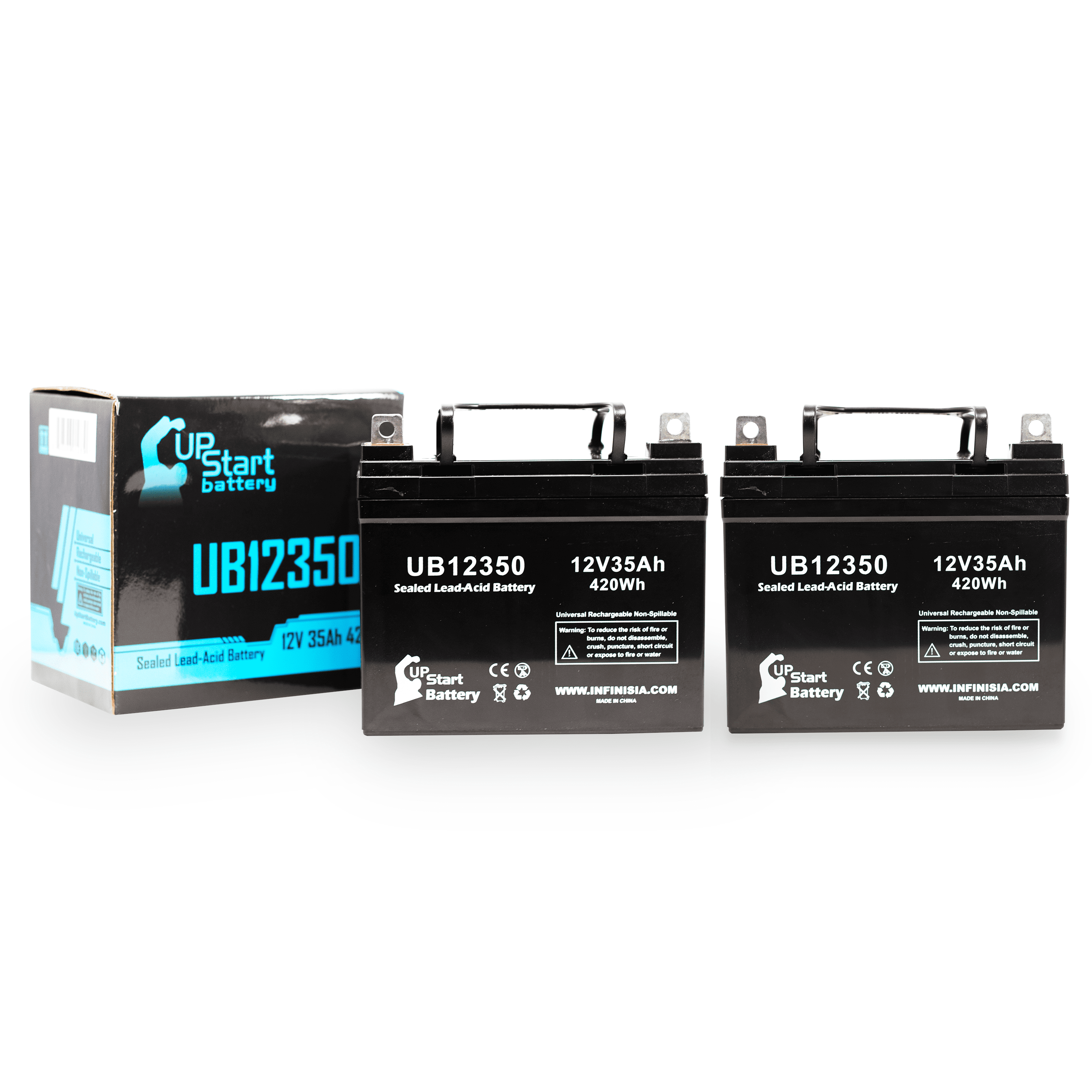 のん 2-pack Pride mobility scooter Battery UB12350 12V 35Ah Sealed Lead